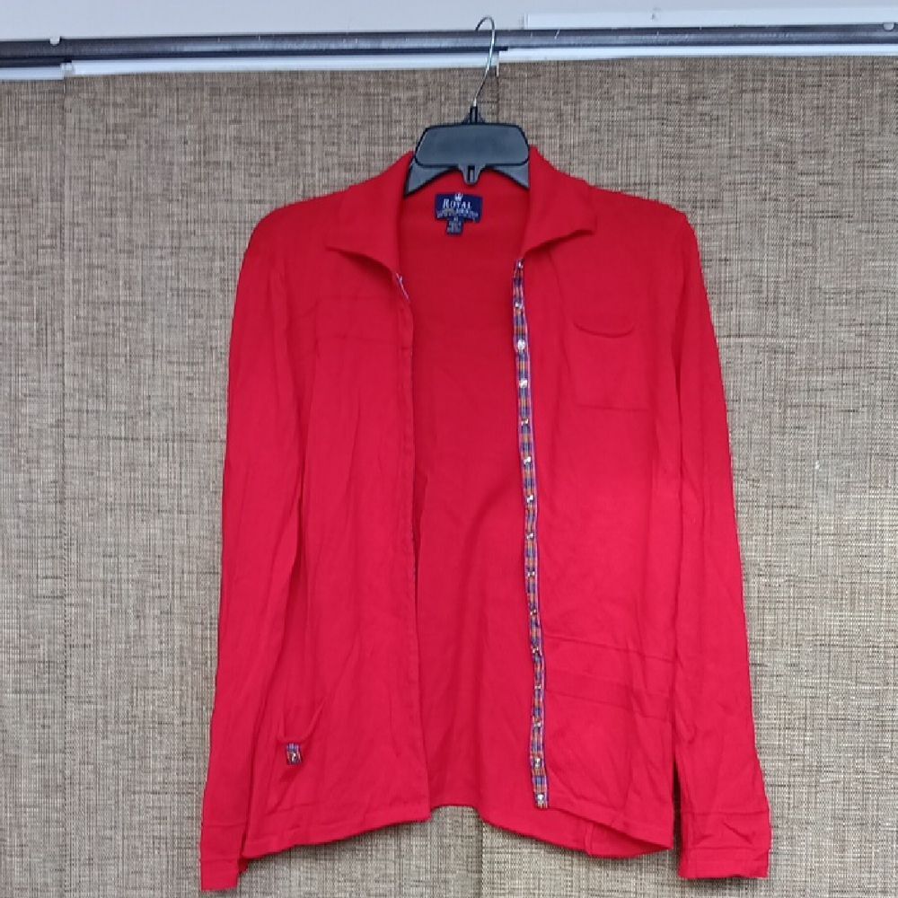 Royal Merino New Zealand Merino Bold Red Cardigan Sweater